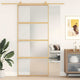 Vidaxx porte coulissante 90x205 cm verre ESG mat et aluminium doré