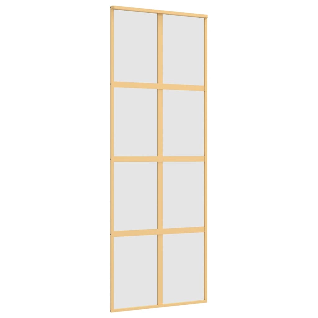 Vidaxl Sliding Porte 76x205 cm Verre ESG mate et aluminium or de couleur