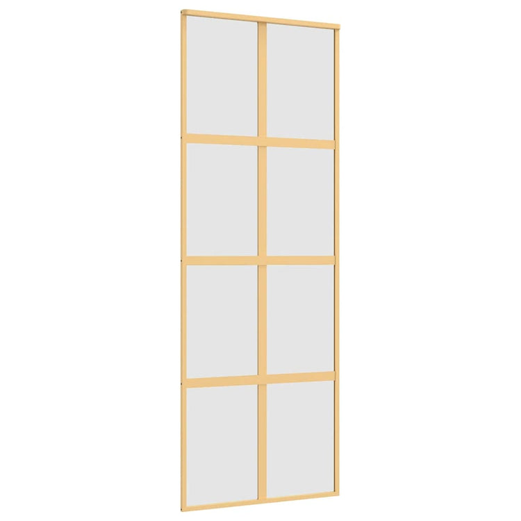 Vidaxl Sliding Porte 76x205 cm Verre ESG mate et aluminium or de couleur