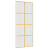 Vidaxl Sliding Porte 90x205 cm Verre ESG mate et aluminium or de couleur