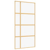 Vidaxl Sliding Porte 102.5x205 cm Verre ESG transparent et couleur or en aluminium
