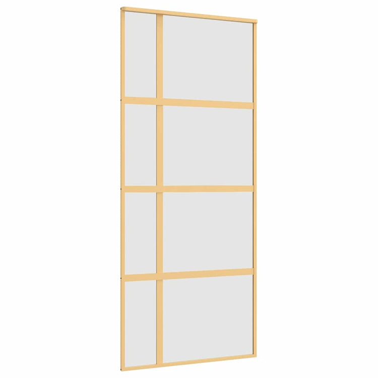 Vidaxl Sliding Porte 90x205 cm Verre ESG mate et aluminium or de couleur