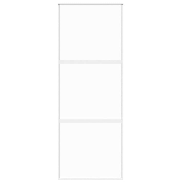 Vidaxl Porte coulissante 76x205 cm Verre durcie et aluminium blanc
