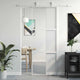 Vidaxl Porte coulissante 76x205 cm Verre durcie et aluminium blanc