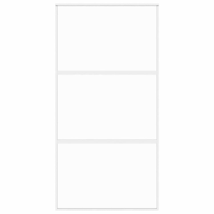 Vidaxl Porte coulissante 102.5x205 cm Verre durcie et aluminium blanc