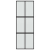Vidaxl Porte coulissante 76x205 cm Verre durcie et noir en aluminium