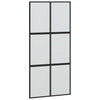 Vidaxl Porte coulissante 102.5x205 cm Verre durcie et noir en aluminium