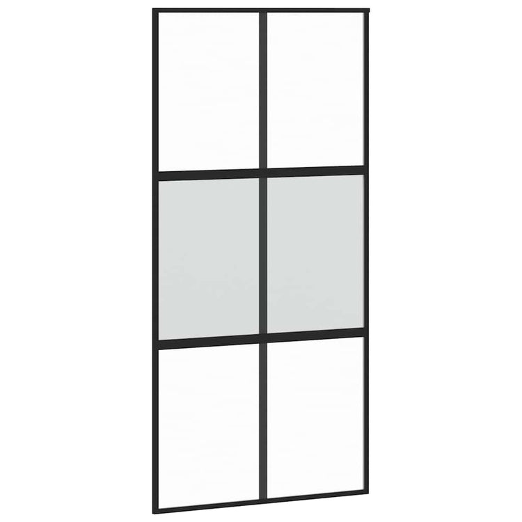Vidaxx porte coulissante 102,5x205 cm verre trempé et aluminium noir