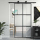 Vidaxx porte coulissante 102,5x205 cm verre trempé et aluminium noir