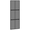 Vidaxl Porte coulissante 76x205 cm Verre durcie et noir en aluminium
