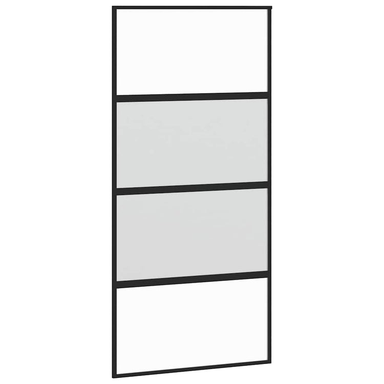 Vidaxx porte coulissante 102,5x205 cm verre trempé et aluminium noir