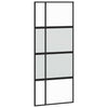 Vidaxl Porte coulissante 90x205 cm Verre durcie et noir en aluminium