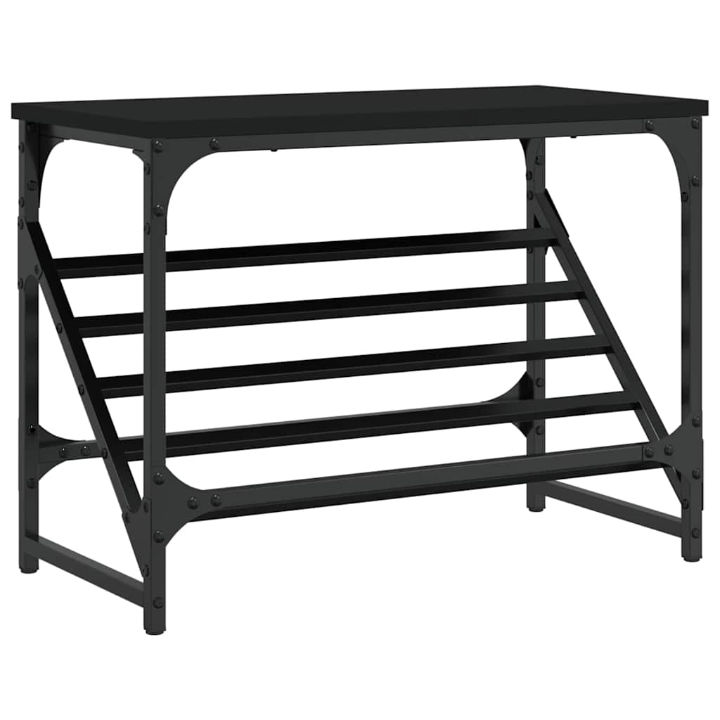 Rack à chaussures Vidaxl 60x30x45 cm Bois de bois noir