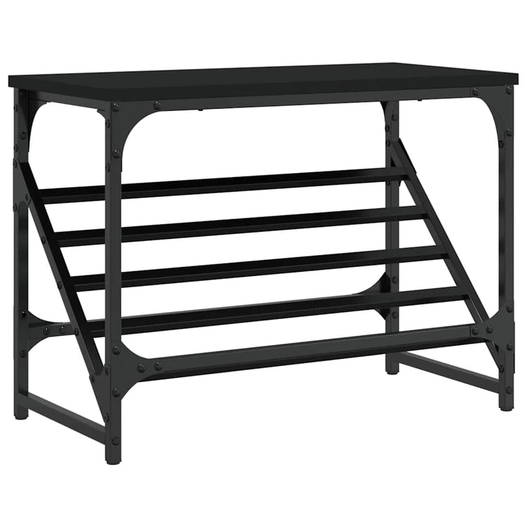 Rack à chaussures Vidaxl 60x30x45 cm Bois de bois noir