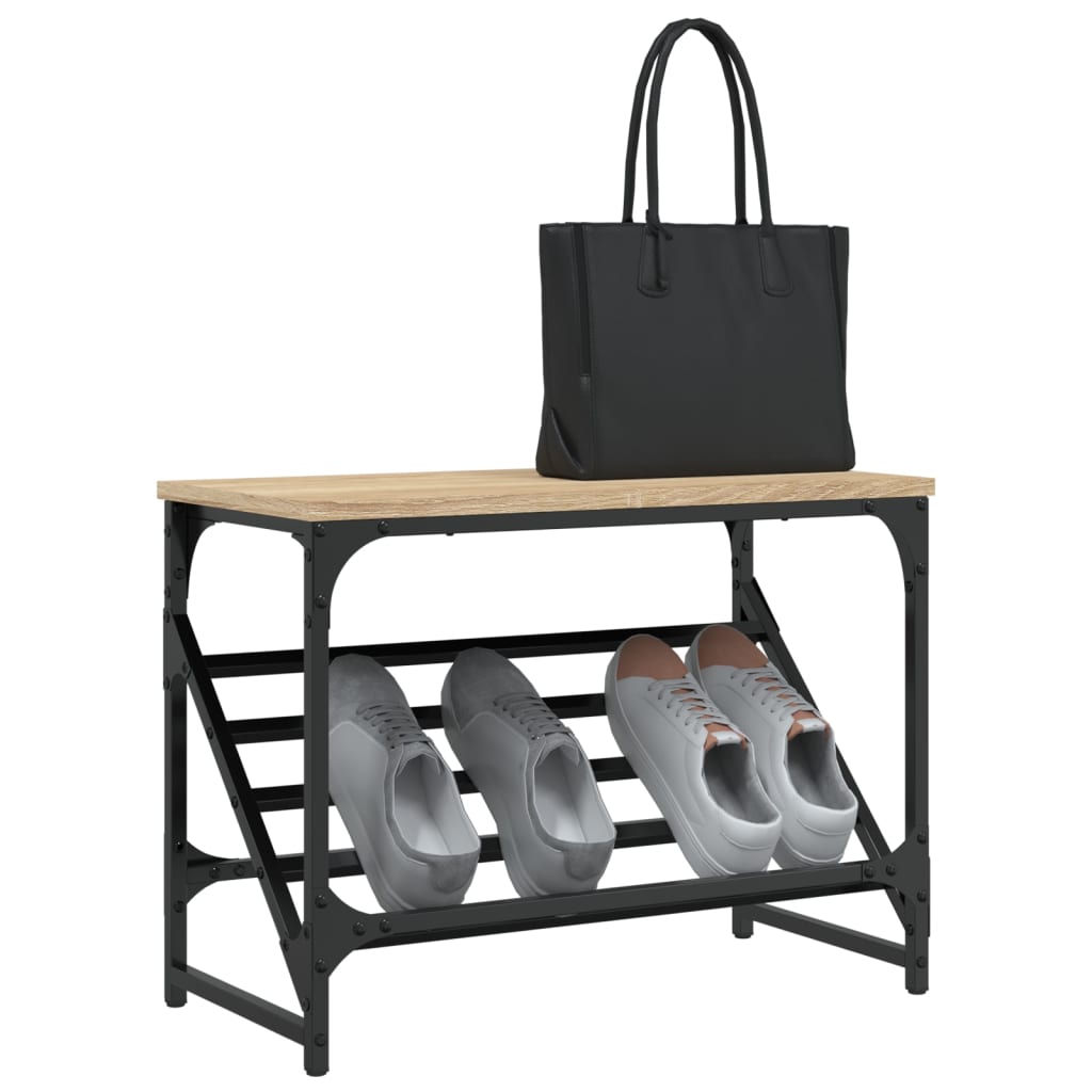 Rack de chaussures Vidaxl 60x30x45 cm Bois de chêne sonoma coloré de chêne sonoma