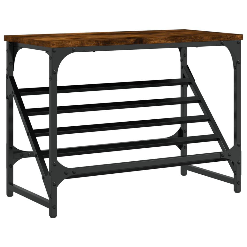 Rack de chaussures Vidaxl 60x30x45 cm Coule de chêne fumé en bois