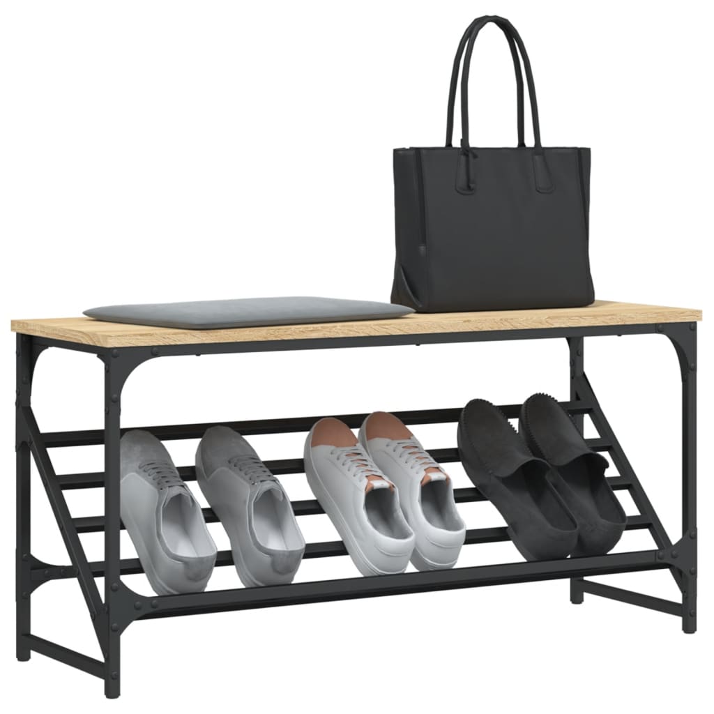 Rack à chaussures Vidaxl 90x30x45 cm Bois de chêne sonoma en bois sonoma coloré