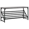 Rack à chaussures Vidaxl 90x30x45 cm Propriété en bois Gris sonoma coloré