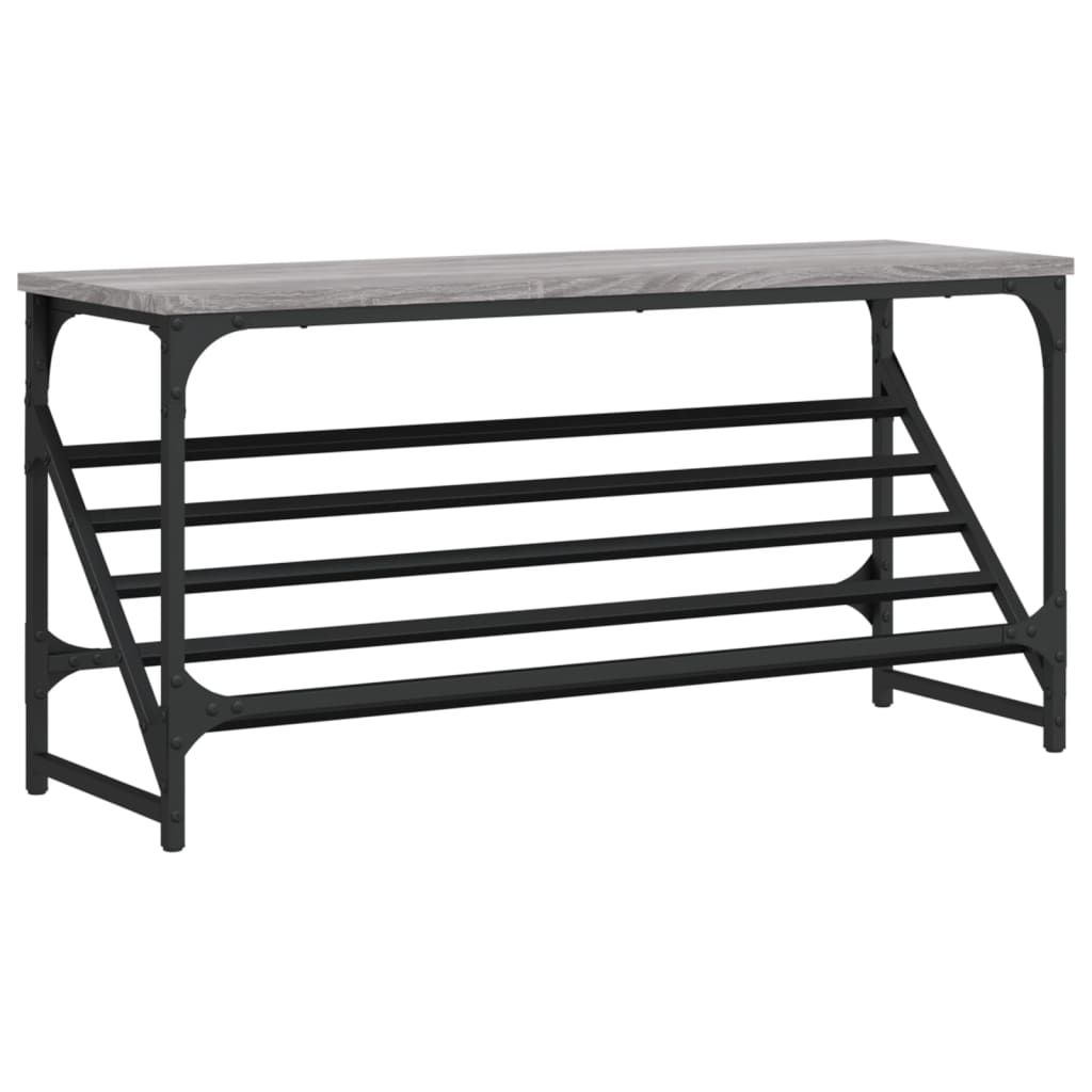 Rack à chaussures Vidaxl 90x30x45 cm Propriété en bois Gris sonoma coloré