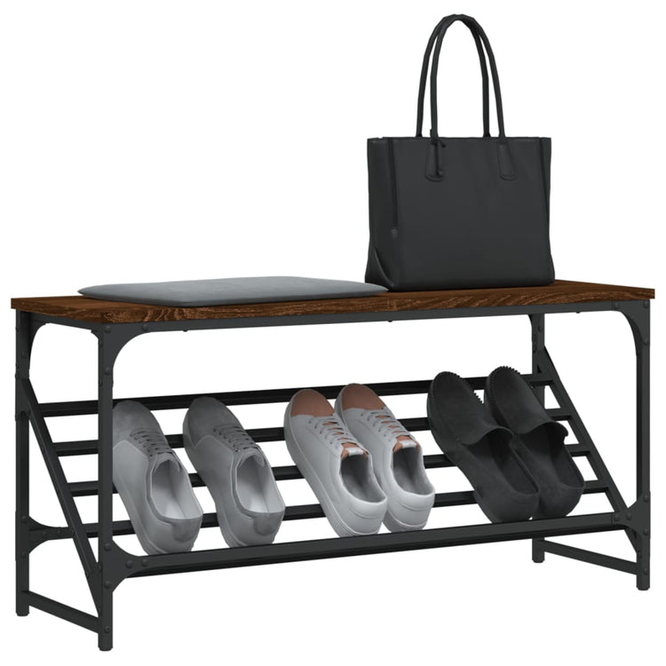 Rack à chaussures Vidaxl 90x30x45 cm Couleur de chêne marron en bois transformé