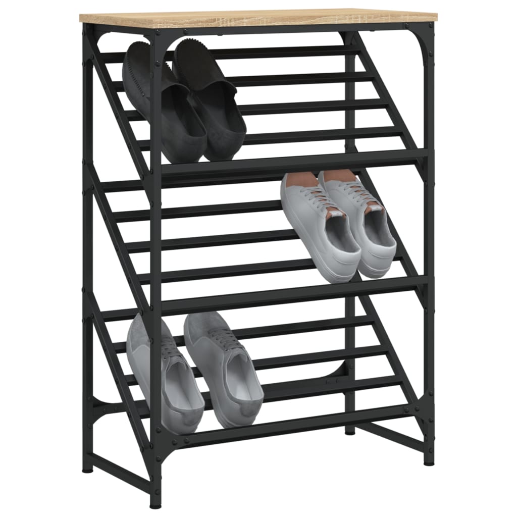 Rack de chaussures Vidaxl 60x30x85 cm Bois de chêne sonoma en bois de chêne sonoma