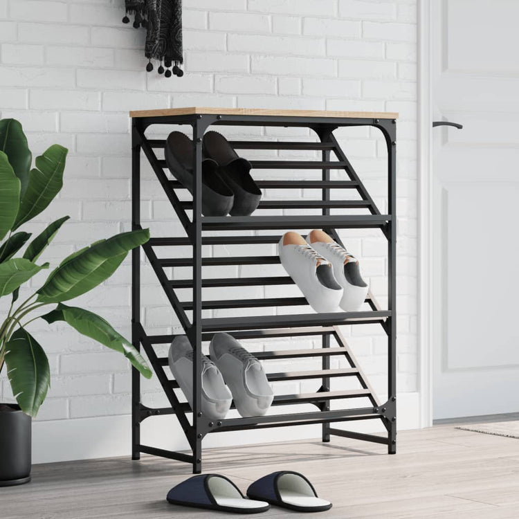 Rack de chaussures Vidaxl 60x30x85 cm Bois de chêne sonoma en bois de chêne sonoma