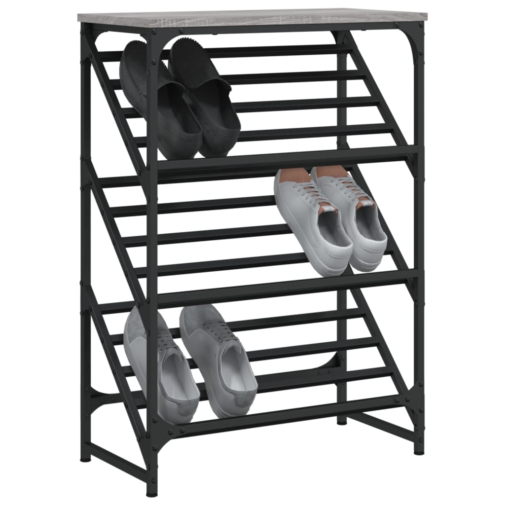 Rack de chaussures Vidaxl 60x30x85 cm en bois propice de son sonoma