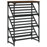 Rack à chaussures Vidaxl 60x30x85 cm Couleur de chêne brun en bois transformé - afbeelding 2
