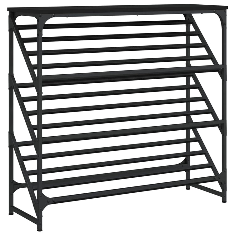 Rack à chaussures Vidaxl 90x30x85 cm Bois Black