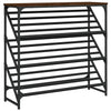 Rack à chaussures Vidaxl 90x30x85 cm Couleur de chêne marron en bois transformé