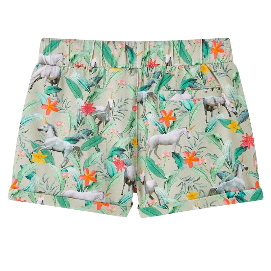 VidaXL short enfant avec cordon de serrage 116 kaki clair