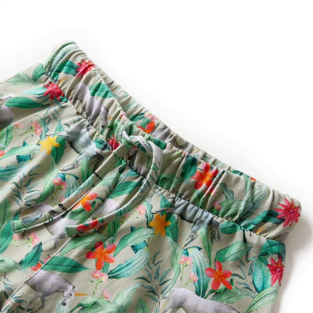 VidaXL short enfant avec cordon de serrage 116 kaki clair