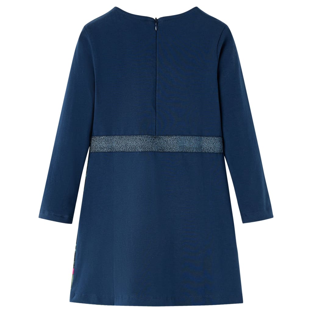 VidaXL robe enfant à manches longues 104 bleu marine