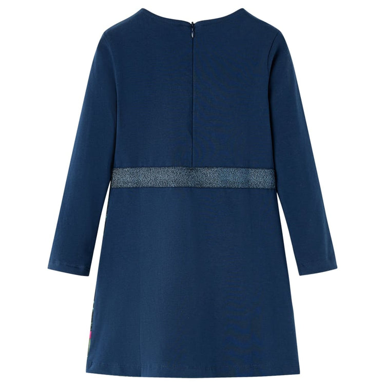 VidaXL robe enfant à manches longues 104 bleu marine