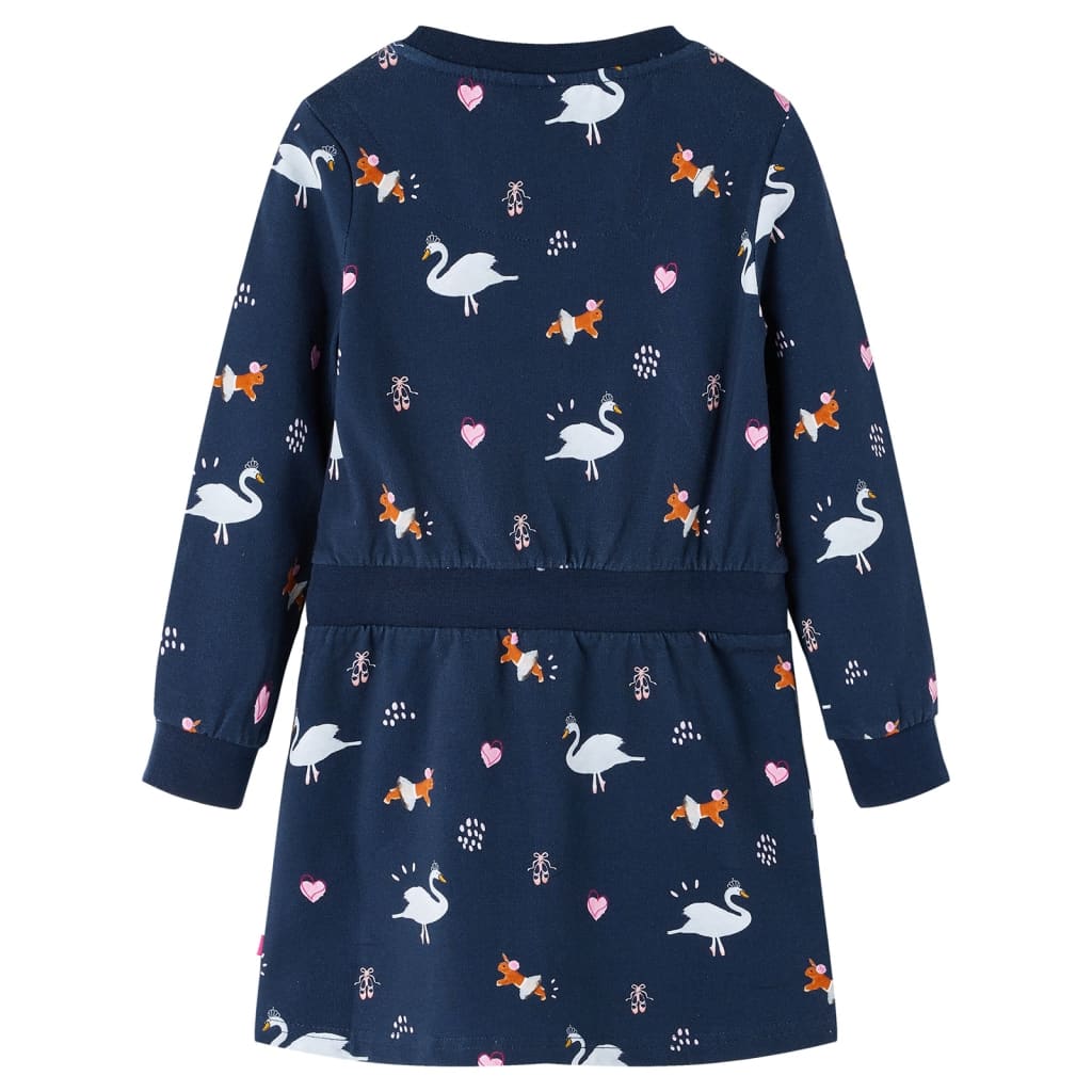 VidaXL robe enfant à manches longues 104 bleu marine
