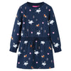 VidaXL robe enfant à manches longues 128 bleu marine