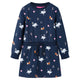 VidaXL robe enfant à manches longues 128 bleu marine