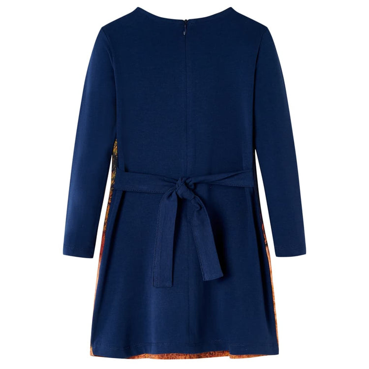 VidaXL robe enfant à manches longues 104 bleu marine