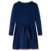 VidaXL robe enfant à manches longues 128 bleu marine