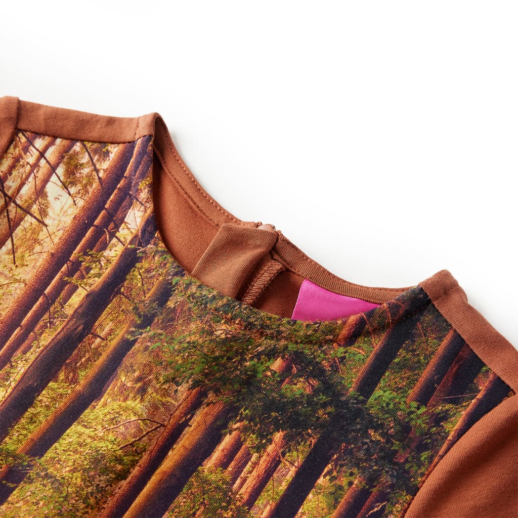 VidaXL robe enfant à manches longues 104 couleur cognac