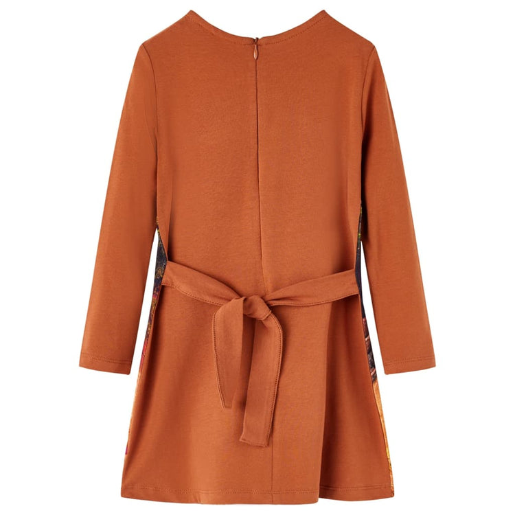 VidaXL robe enfant à manches longues 116 couleur cognac