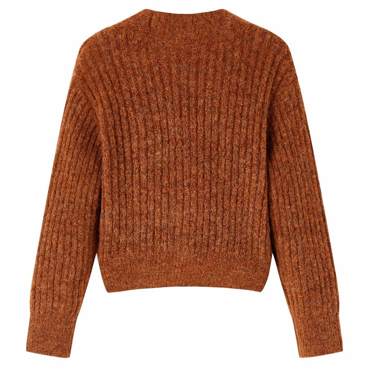 VidaXL cardigan enfant tricoté 92 couleur cognac