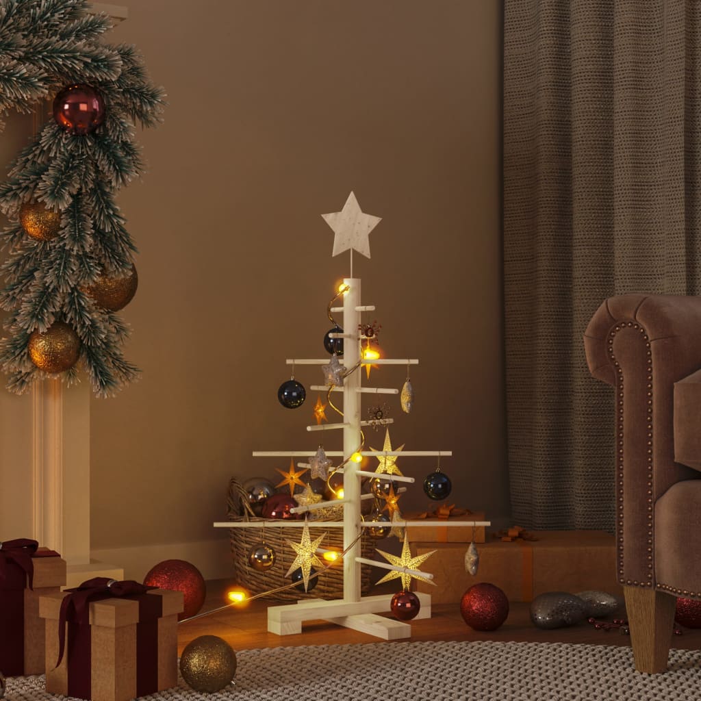 Vidaxx décoration de Noël sapin de Noël 75 cm en bois de pin massif
