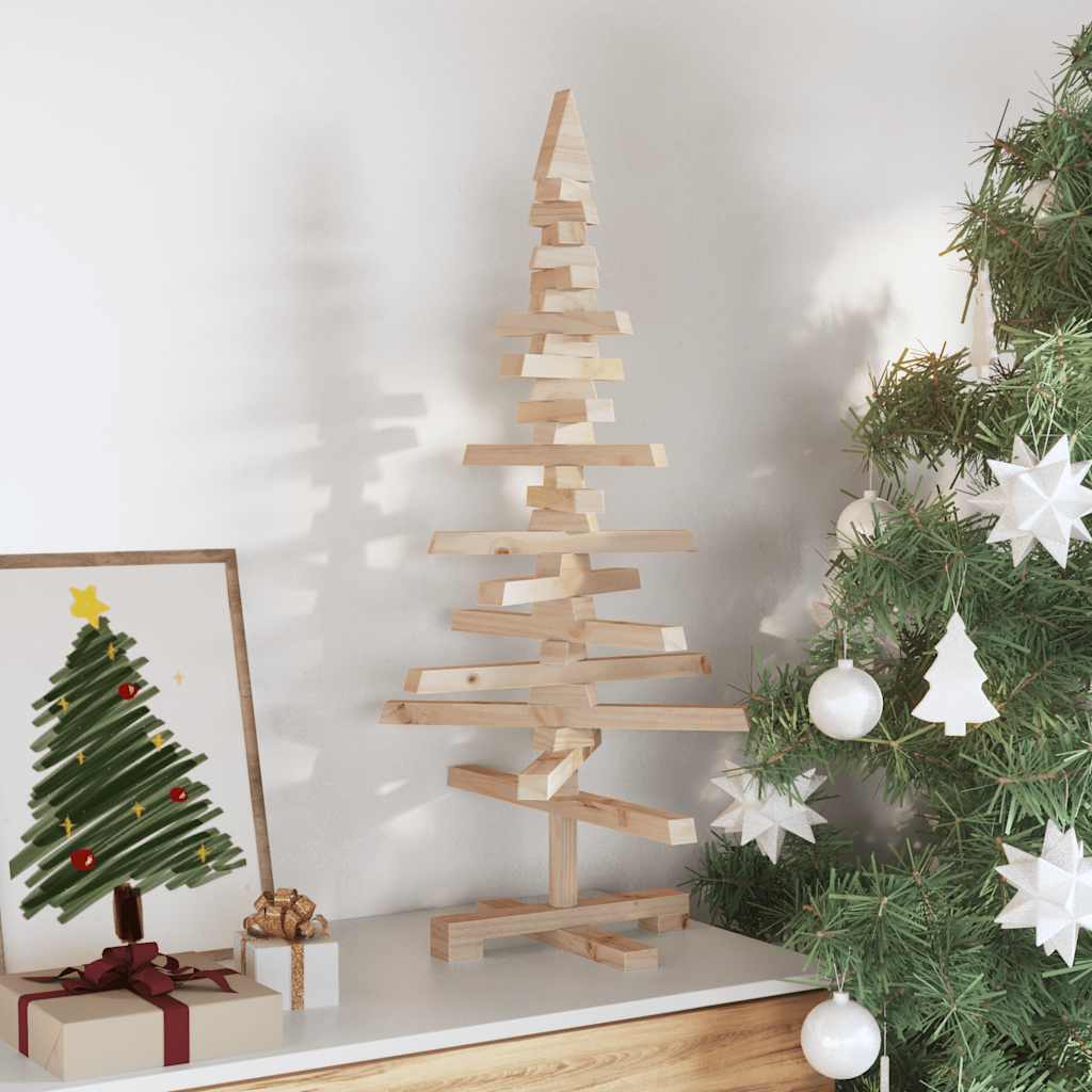 Vidaxx Décoration de Noël Sapin de Noël 90 cm en bois de pin massif