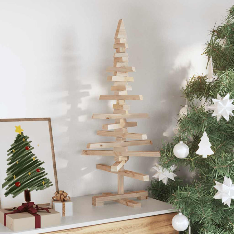 Vidaxx Décoration de Noël Sapin de Noël 90 cm en bois de pin massif