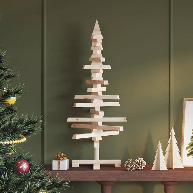 Vidaxx Décoration de Noël Sapin de Noël 90 cm en bois de pin massif