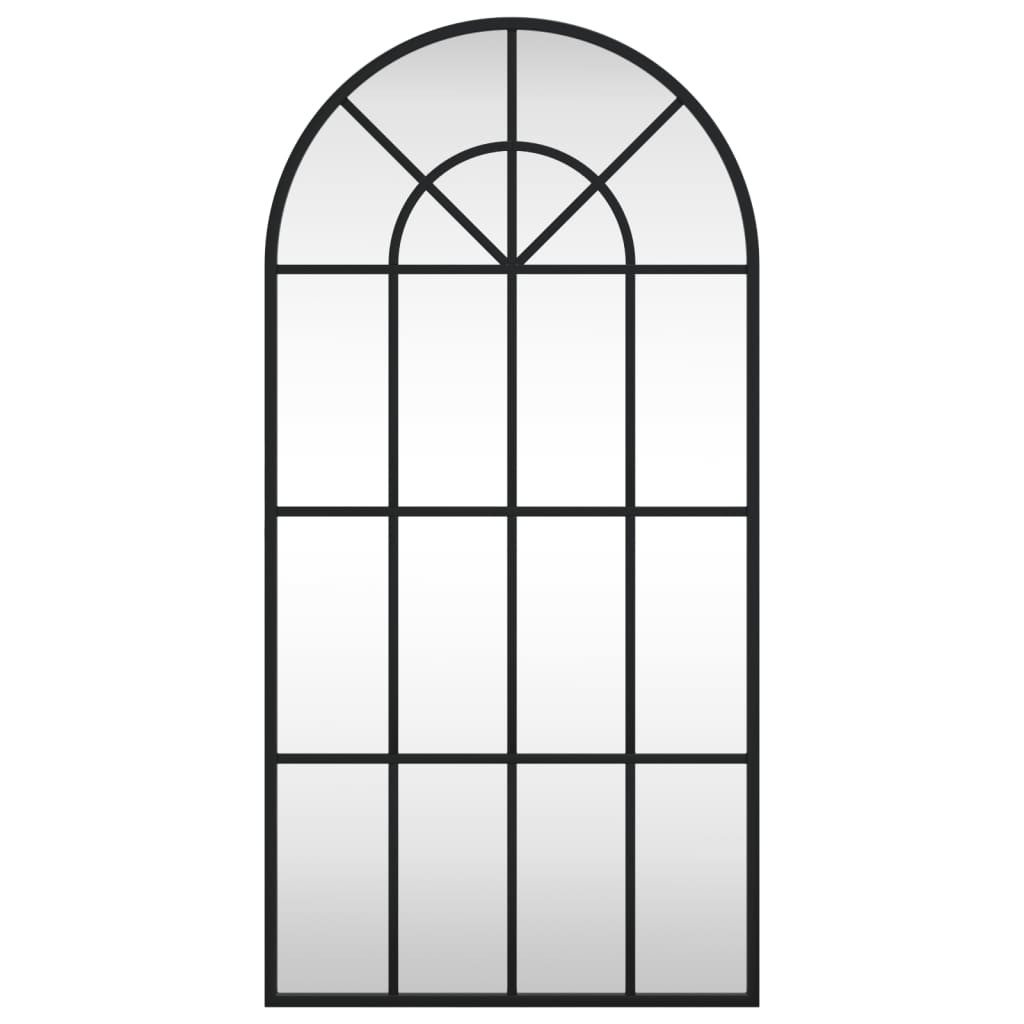 Miroir mural vidaxl boog 40x80 cm de fer noir