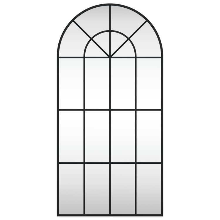 Miroir mural vidaxl boog 50x100 cm de fer noir