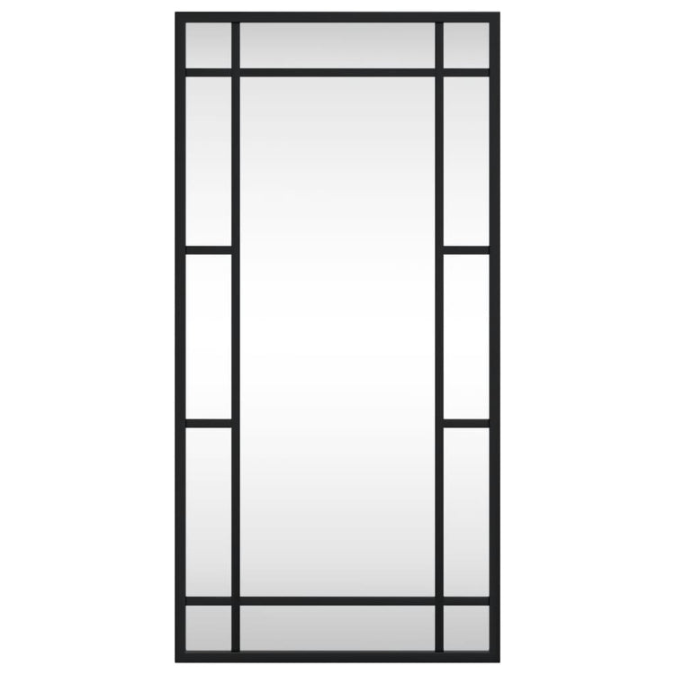 Miroir mural vidaxl rectangulaire 30x60 cm de fer noir