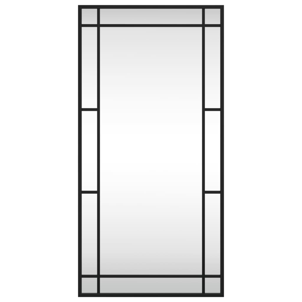 Miroir mural vidaxl rectangulaire 40x80 cm de fer noir